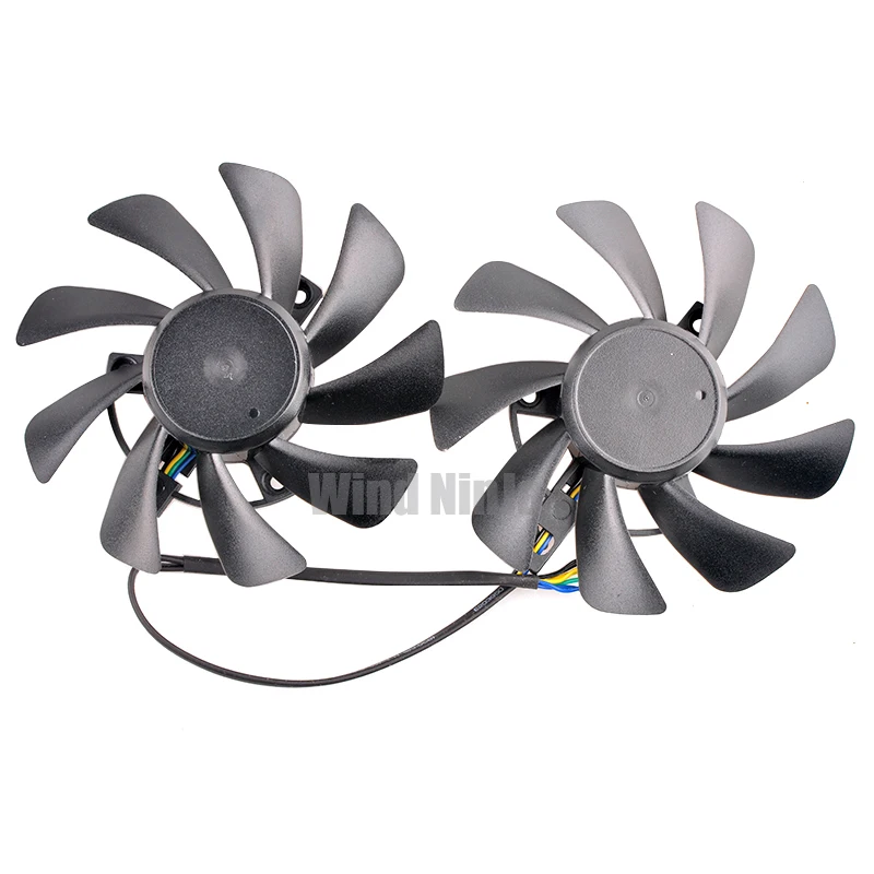 T129215BU Ventilador de refrigeración de tarjeta gráfica de 4 pines DC12V 0.50A Compatible con RX570 590 RED DRAGON - Pieza de hardware de computadora - imagen 4
