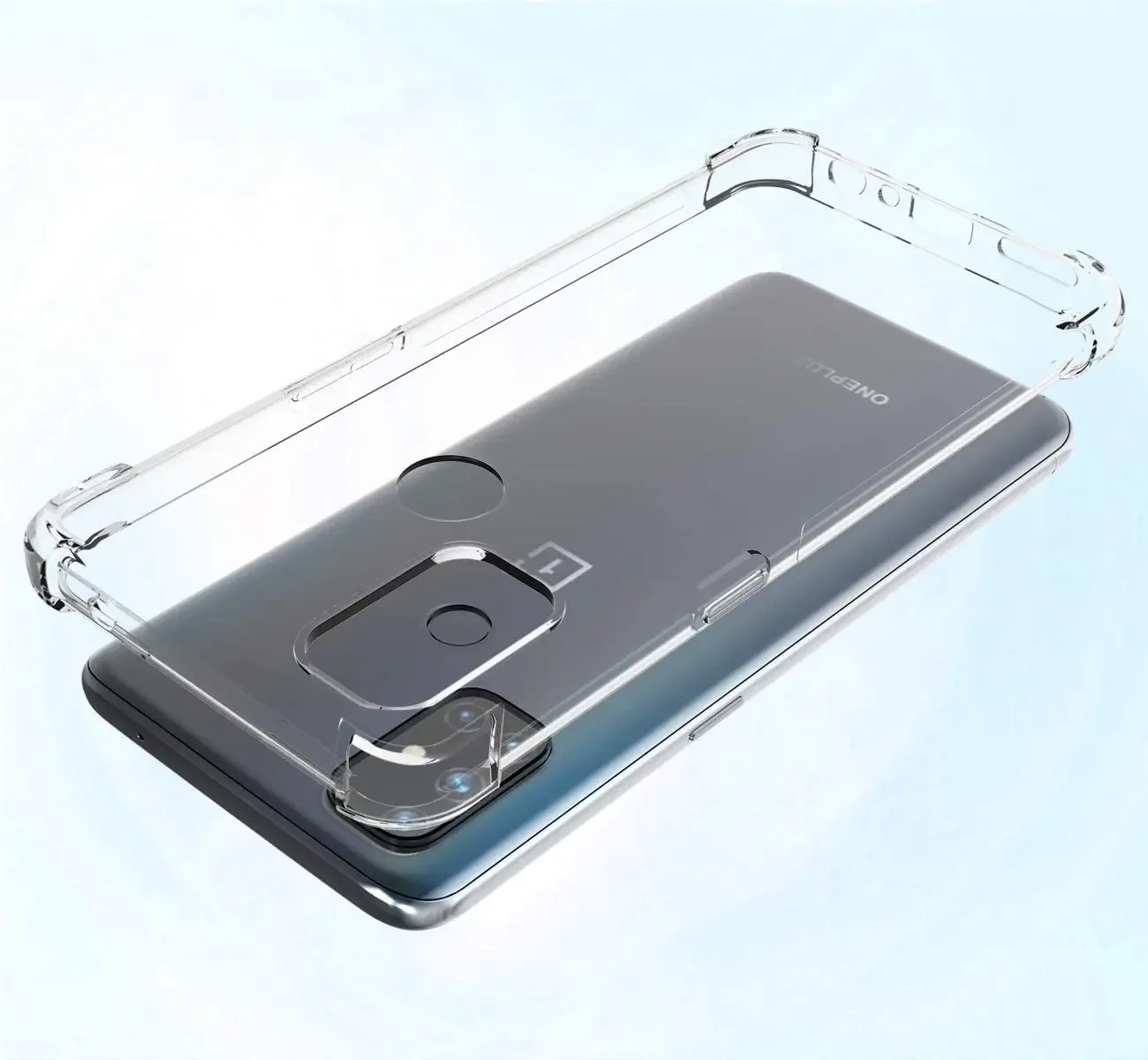 Airbag de silicona a prueba de golpes para Oneplus Nord N10 N100 5G NordN10 NordN100 Original suave transparente TPU One Plus Funda trasera - imagen 2