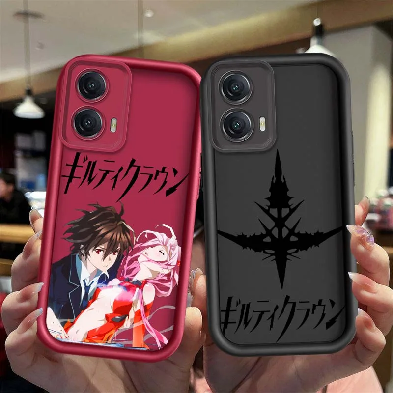 Logotipo de Anime Guilty Crown para Motorola Edge 50 60 G30 G20 G10 G05 G04s E30 E32 E14 Stylus Fusion Pro Eye escalera funda de teléfono