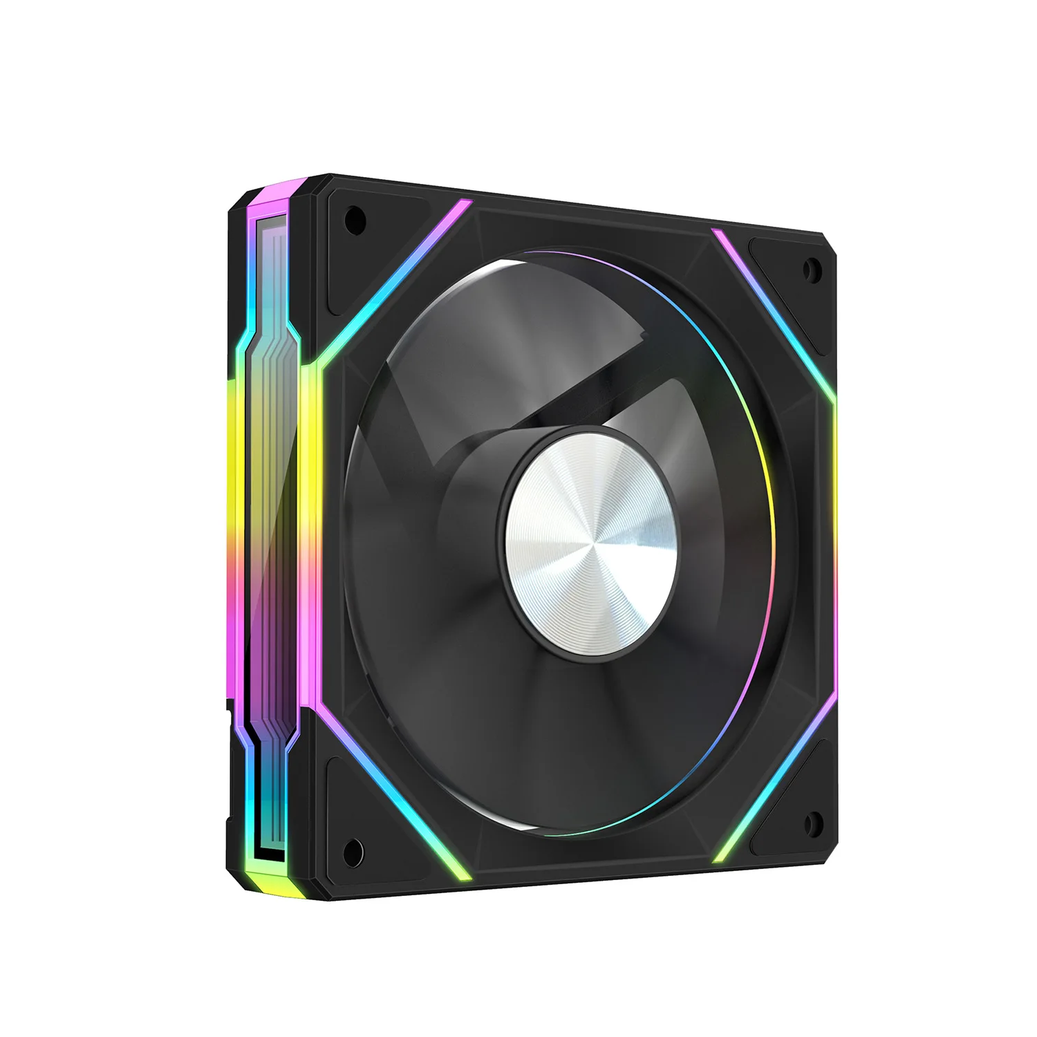 Ventilador con cubierta ICE Whale PRISM 5GT, 120mm, 5V, 3 pines, ARGB, efecto de luz de espejo cíclico, PWM, 1800RPM, ventilador de refrigeración, sincronización de iluminación de placa base - imagen 3