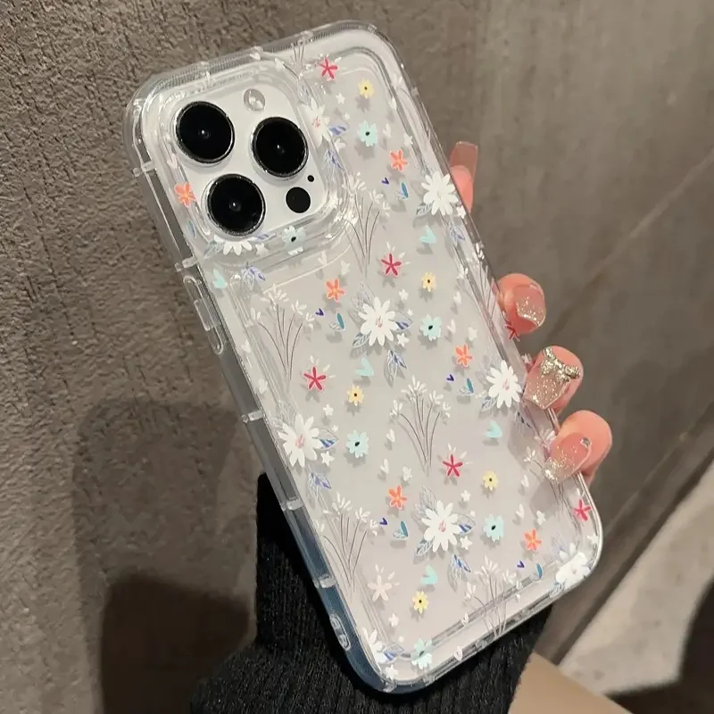 Funda de teléfono coreana con bonita flor para Samsung Galaxy S24 Ultra S23 FE S22 Plus S21 Plus A55 A54 A15 A14 A35 A52 A34 INS cubierta Floral - imagen 4