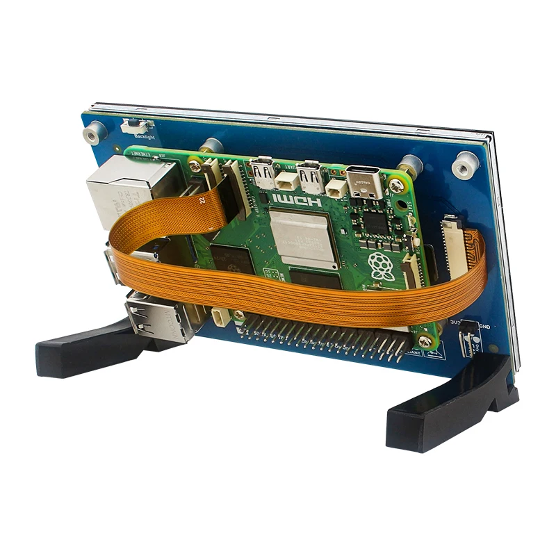 Raspberry Pi Pantalla táctil DSI de 5/7 pulgadas Pantalla IPS de 800x480 con soporte Interfaz DSI MIPi Ajuste completo para Raspberry Pi 5/4/3 - imagen 5
