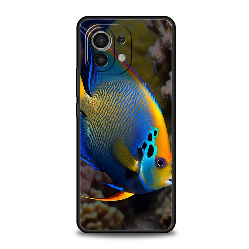 Funda de teléfono para Xiaomi 15 14 13 12 Lite 14T 13T 12T Pro Poco X7 X6 X5 X4 X3 NFC F7 Ultra F6 Pro cubierta suave dibujos animados lindo pez - imagen 5