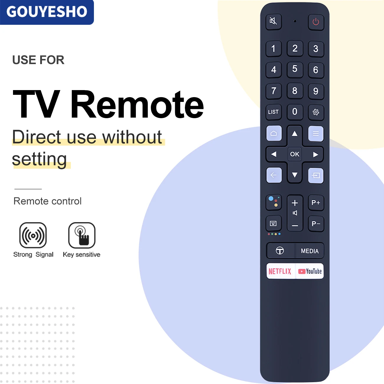 Mando a distancia RC901V para TV infrarroja TCL, LCD, LED, Netflix, Youtube, RC901V, FMR1, RC901V, FMR5, RC901V, FMR7, RC901V, FMRD, sin voz - imagen 2