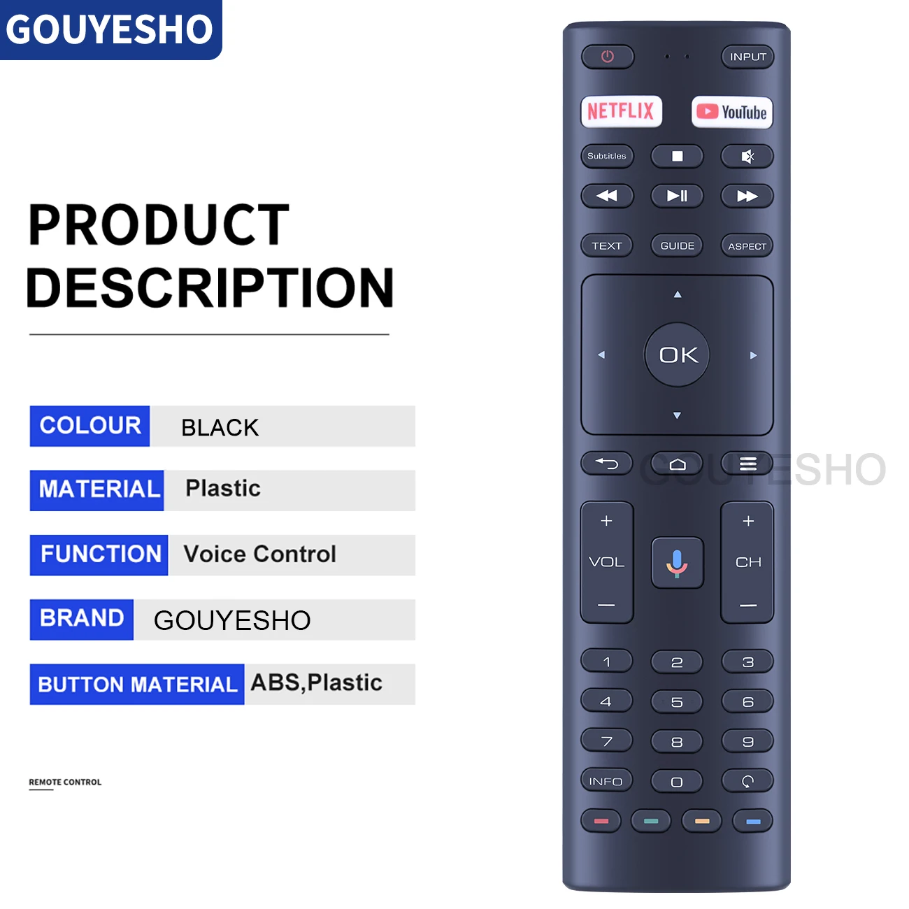 Nuevo Control remoto por voz KT1942-HG para tesla sanshui konka JVC fuerte RM-C3404 Smart TV - imagen 5