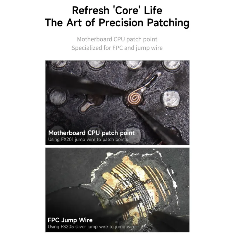 Cable de salto aislado ultrafino mecánico FX105 para placa base de teléfono móvil CPU PCB FPC estañado rápido sin reparación de resistencia línea de vuelo - imagen 3