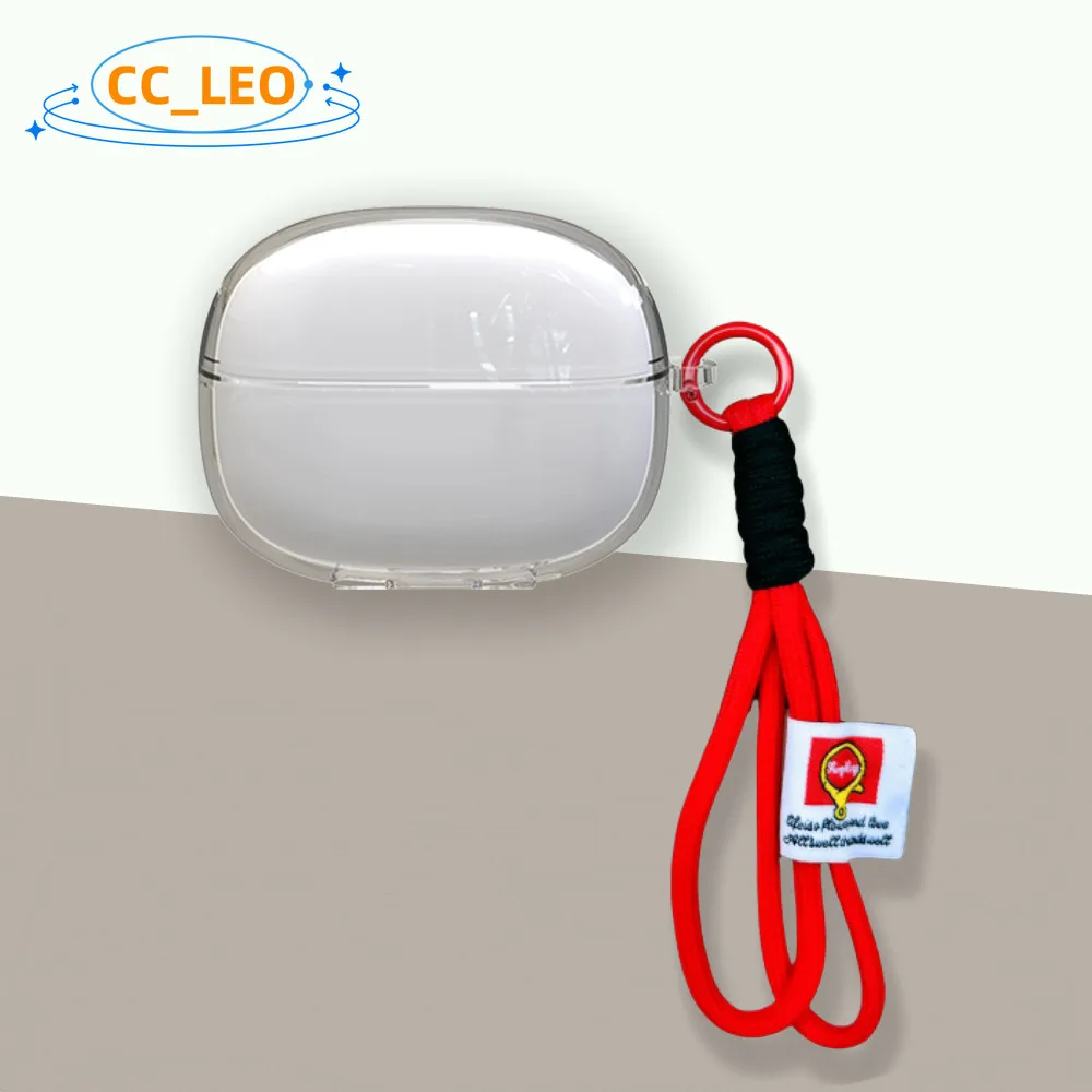 Para RedMi Buds6 Pro funda transparente suave lindo cordón colgante RedMi Buds6 Pro cubierta protectora de carcasa a prueba de golpes - imagen 3