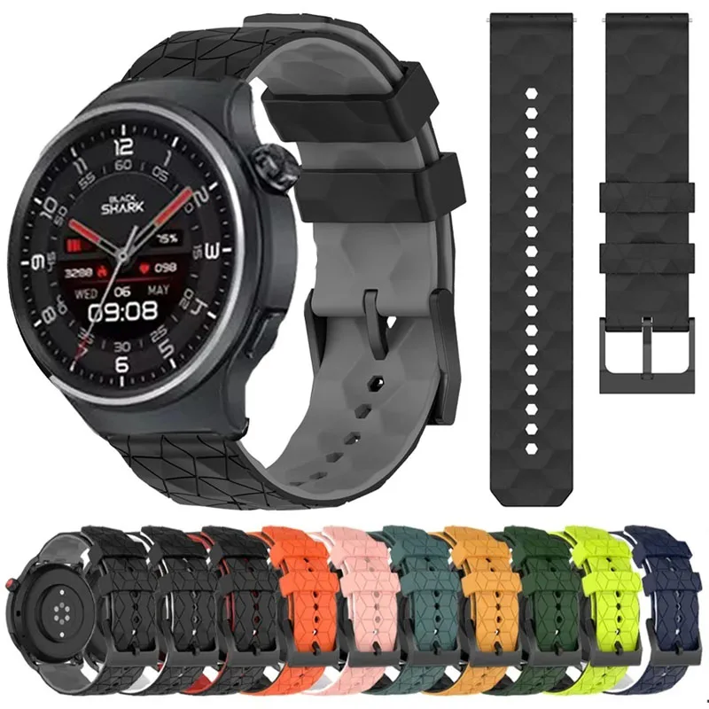 Correa de silicona con diseño de fútbol de 22mm para pulsera Black Shark S1 Pro, Correa para Black Shark A3/Black Shark GT3 - imagen 2