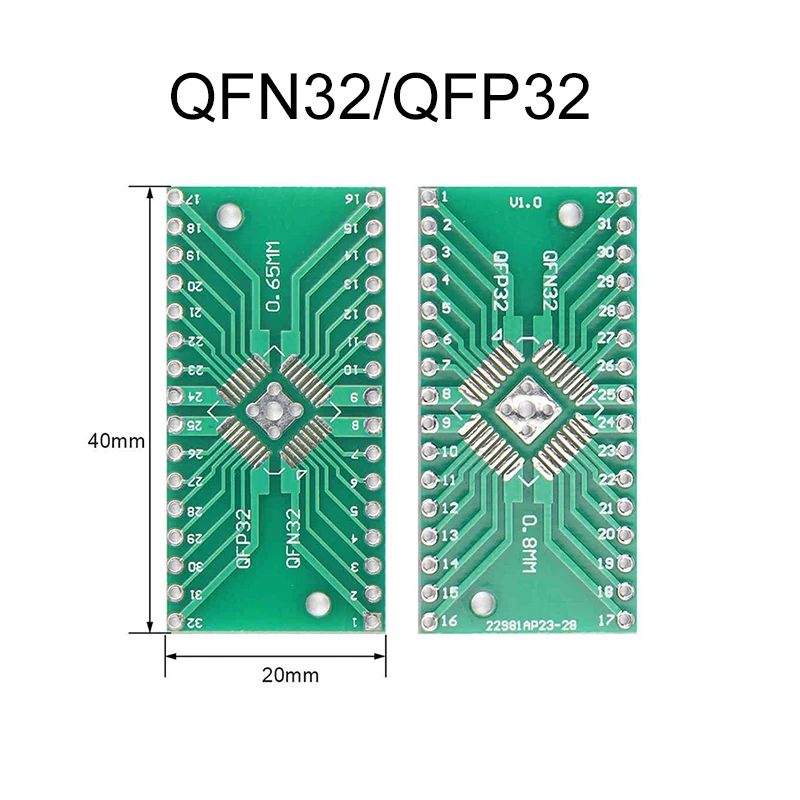 1 pieza Pinboard QFN16/LGA16 QFN20 QFN44/48 QFN32/QFP32/QFN40 QFP32-64 QFN56/64 QFP32-100 LQFP128/144 placa adaptadora de enchufe - imagen 5