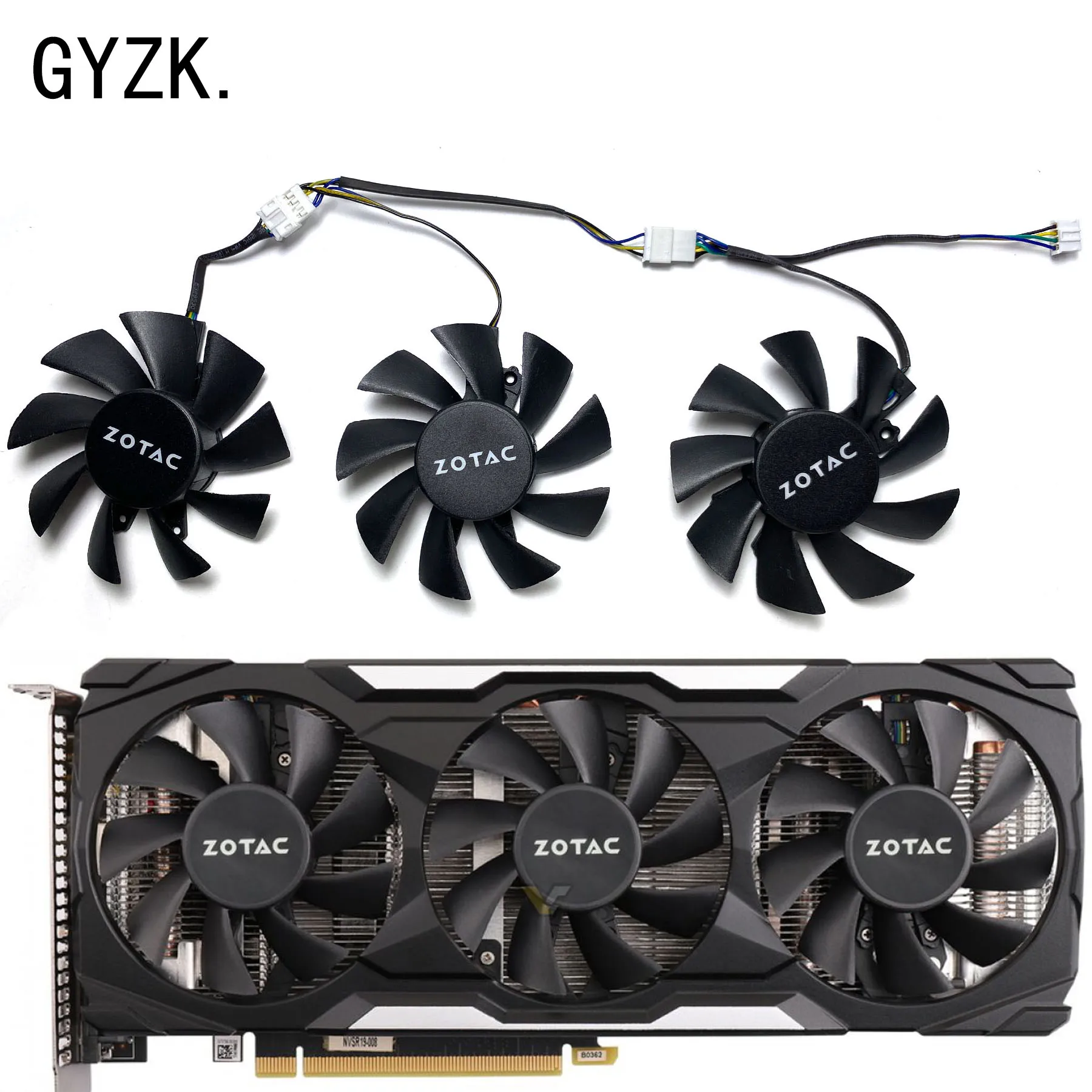 Ventilador de repuesto para tarjeta gráfica ZOTAC GeForce GTX1660 1660ti RTX2060 2060 SUPER Thunderbolt OC HA, nuevo