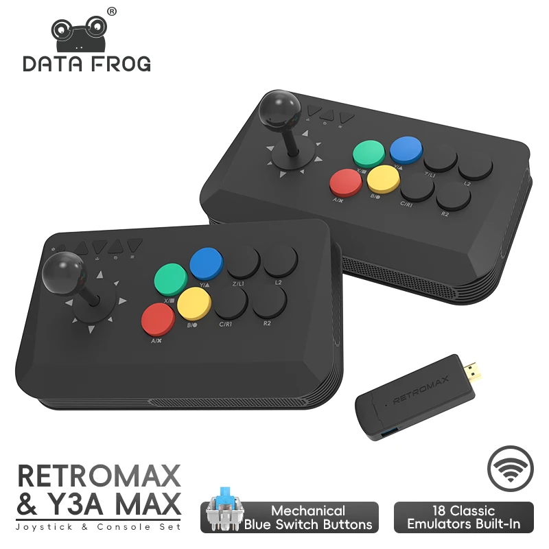 Data Frog-Joystick de lucha inalámbrico Y3A Max Arcade Stick para PC TV Box, controlador de juego de lucha Universal multisistema