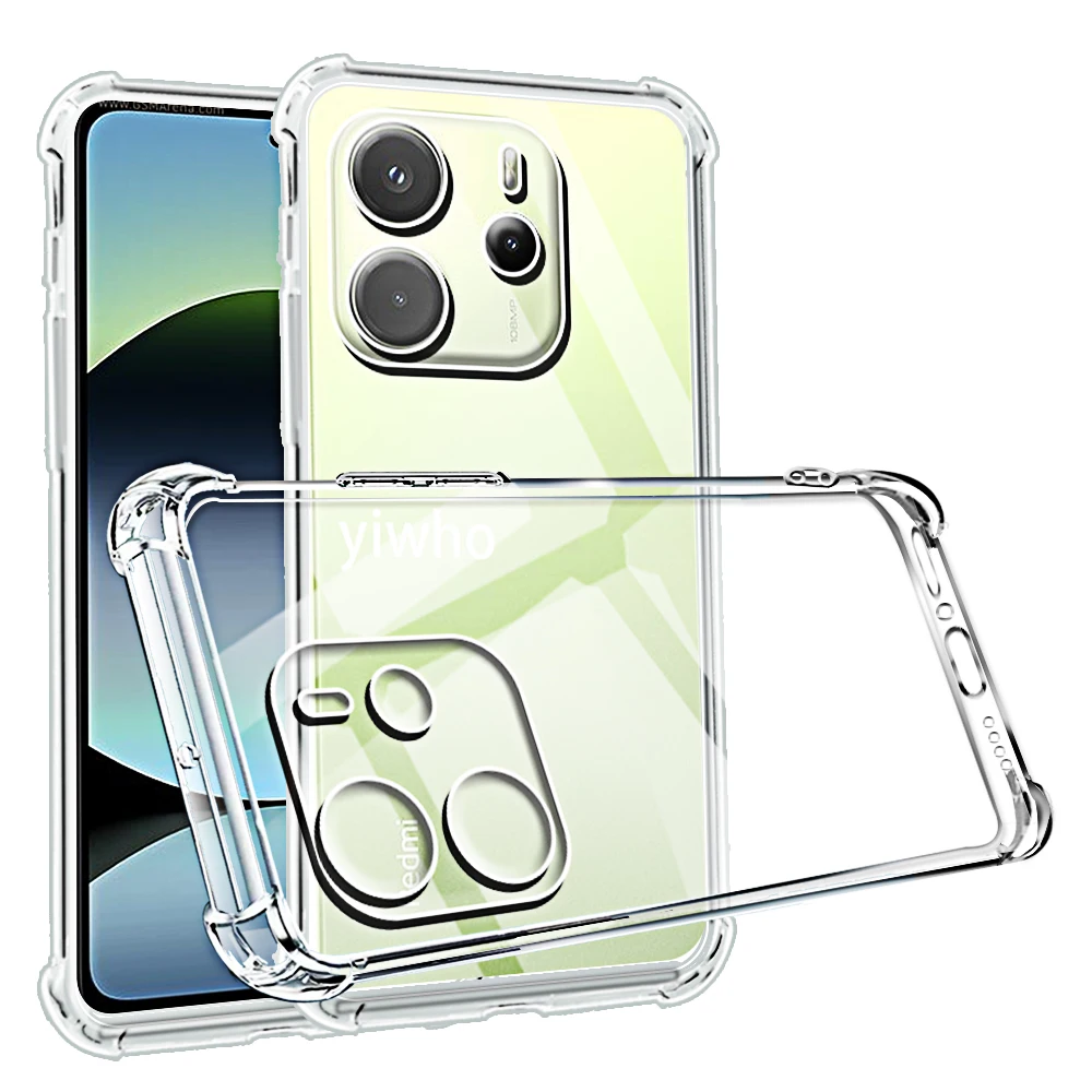 Funda de teléfono a prueba de golpes para Xiaomi Redmi Note 14 4G 14Pro 14Proplus 5G, fundas traseras transparentes Clera Note14 14 Pro + fundas de teléfono