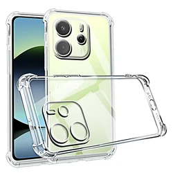 Funda de teléfono a prueba de golpes para Xiaomi Redmi Note 14 4G 14Pro 14Proplus 5G, fundas traseras transparentes Clera Note14 14 Pro + fundas de teléfono