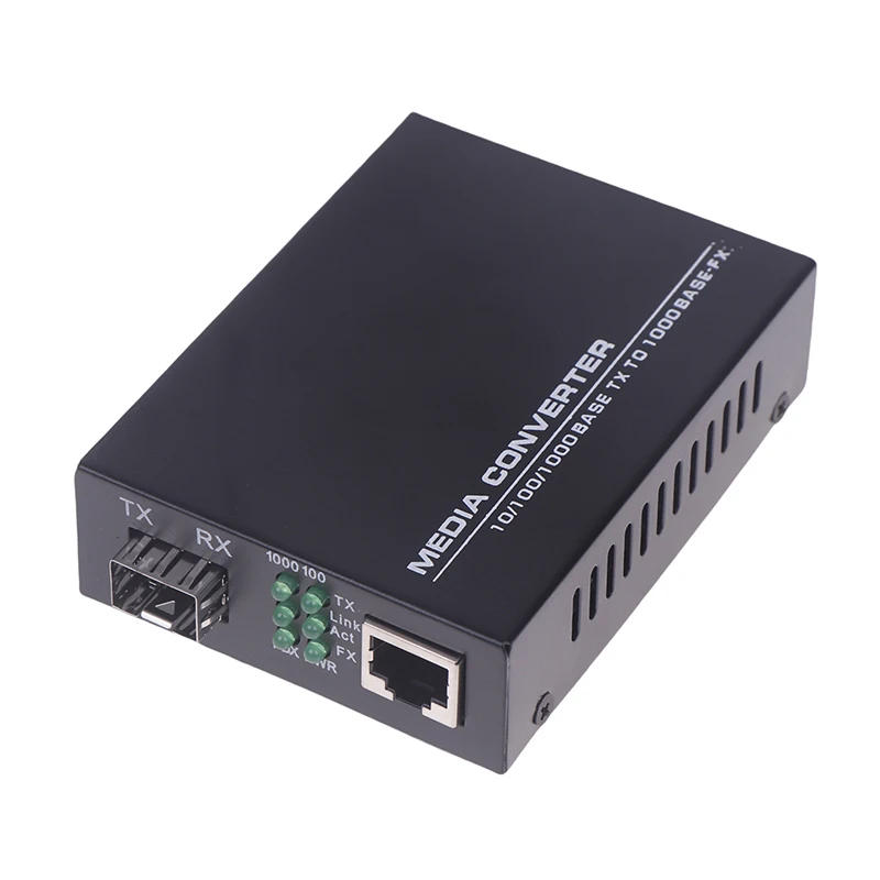 Conmutador de fibra Gigabit SFP, convertidor de medios SFP a transceptor RJ45, interruptor de fibra óptica de 10/100/1000M con módulo LC/SC SFP de 3KM/20KM - imagen 2