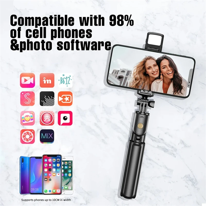 Soporte monopié para cámara deportiva Flexible de mano de 360 grados, soporte para teléfono móvil, Mini trípode/palo Selfie con control remoto inalámbrico - imagen 3
