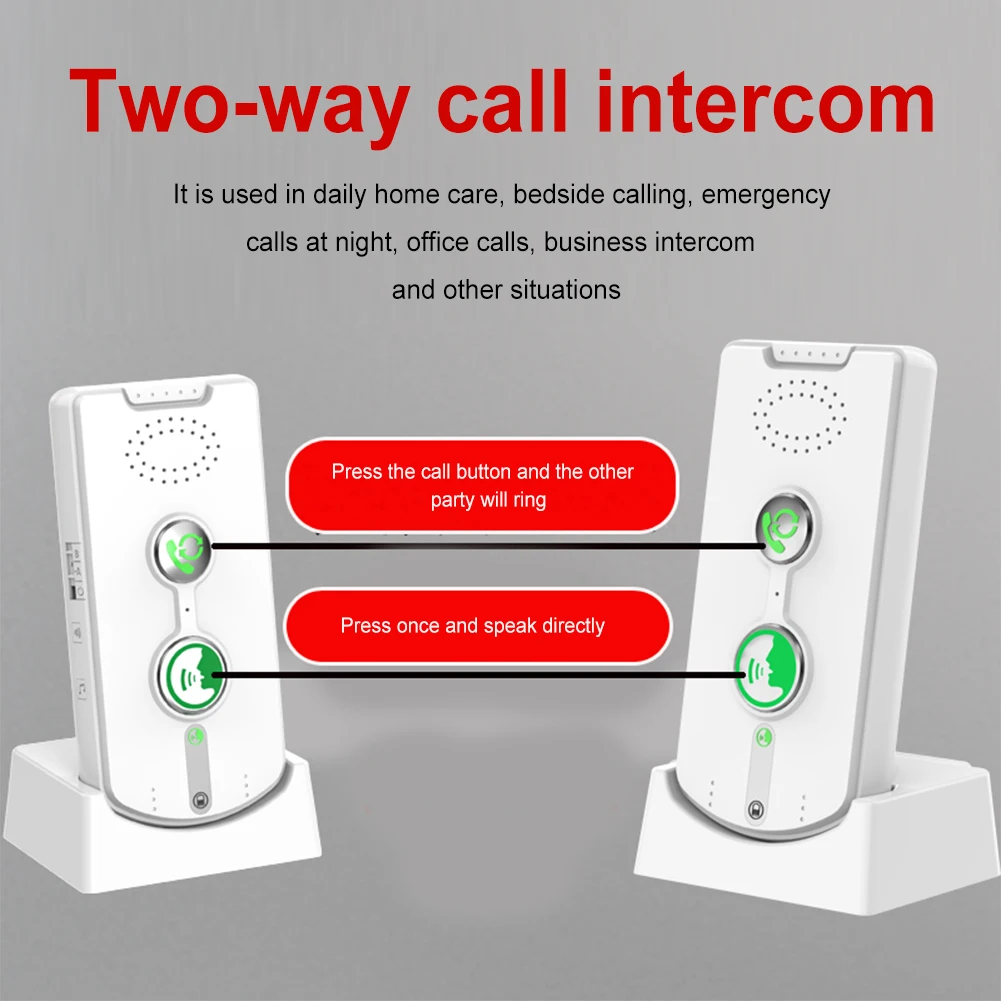 Intercomunicador inalámbrico de larga distancia, intercomunicador de voz de 2 vías, sistema de timbre de intercomunicación impermeable para el hogar, Hospital y oficina - imagen 4