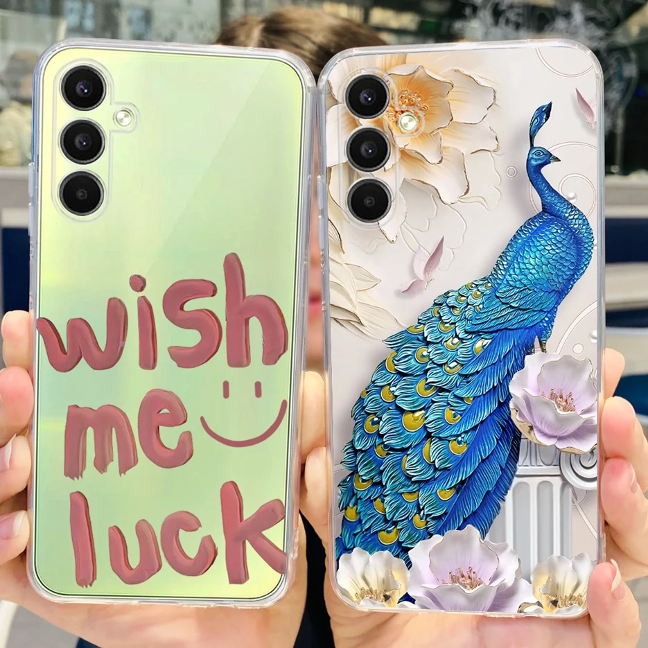 Funda de silicona transparente para Samsung Galaxy A24 4G A34 A54 5G, carcasa blanda, nueva moda - imagen 5