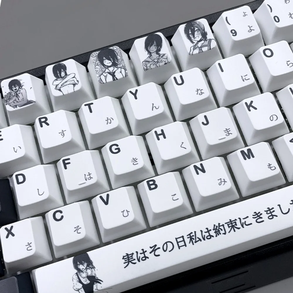 106 teclas, teclas japonesas con temática de Anime Resser PBT Cherry Contour para teclado mecánico Cherry MX 61 68 86 Mega Lion Wooting - imagen 2