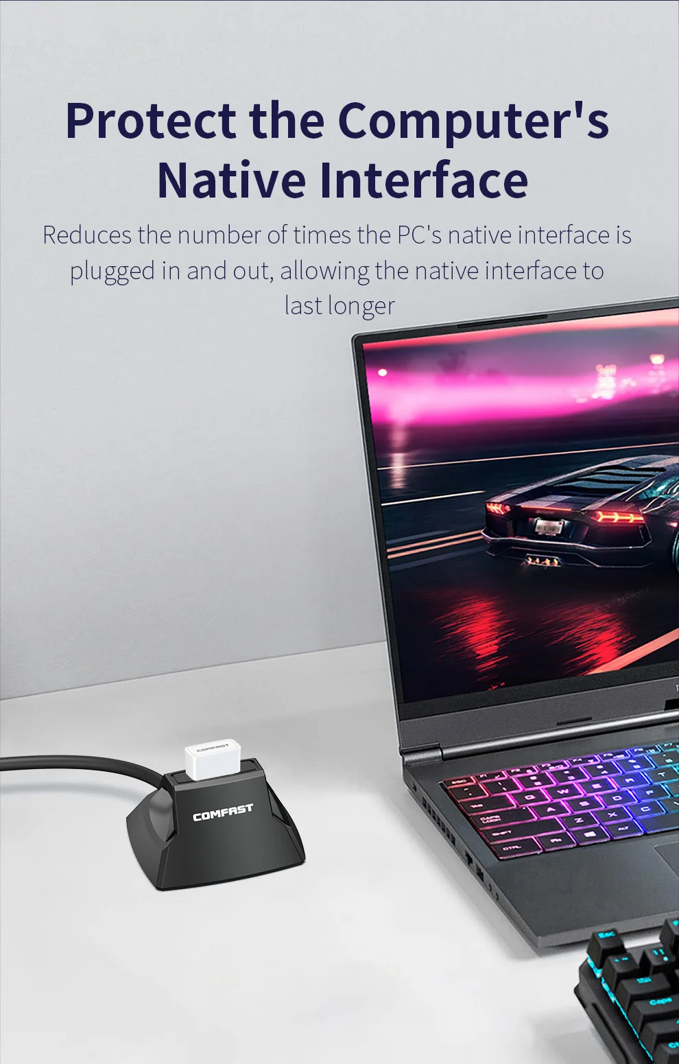 Comfast-Cable de extensión CF-U318 USB 3,0, base de alta velocidad de 1,2 M, repetidor de refuerzo, extensor para adaptador wifi usb - imagen 4