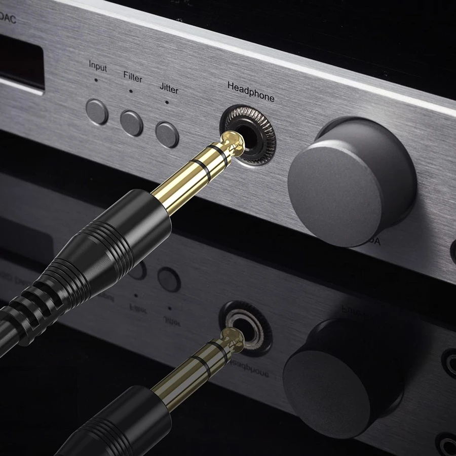 Adaptador de Audio auxiliar Jack de 6,5mm a 3,5mm, 6,35mm, 1/4 TRS a Cable de extensión estéreo Dual de 3,5mm para amplificador, mezclador de auriculares y altavoz - imagen 4