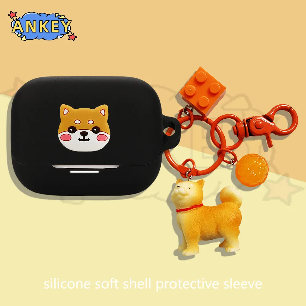 Funda para Anker Soundcore K20i, fundas de silicona, auriculares bonitos de cerdo, funda protectora suave para auriculares, piel para auriculares con colgante - imagen 3