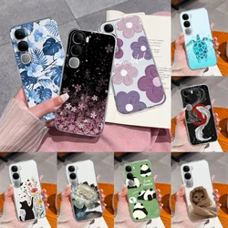 Funda Vivo V40 Lite Transparente TPU Antigolpes Flor de la Suerte