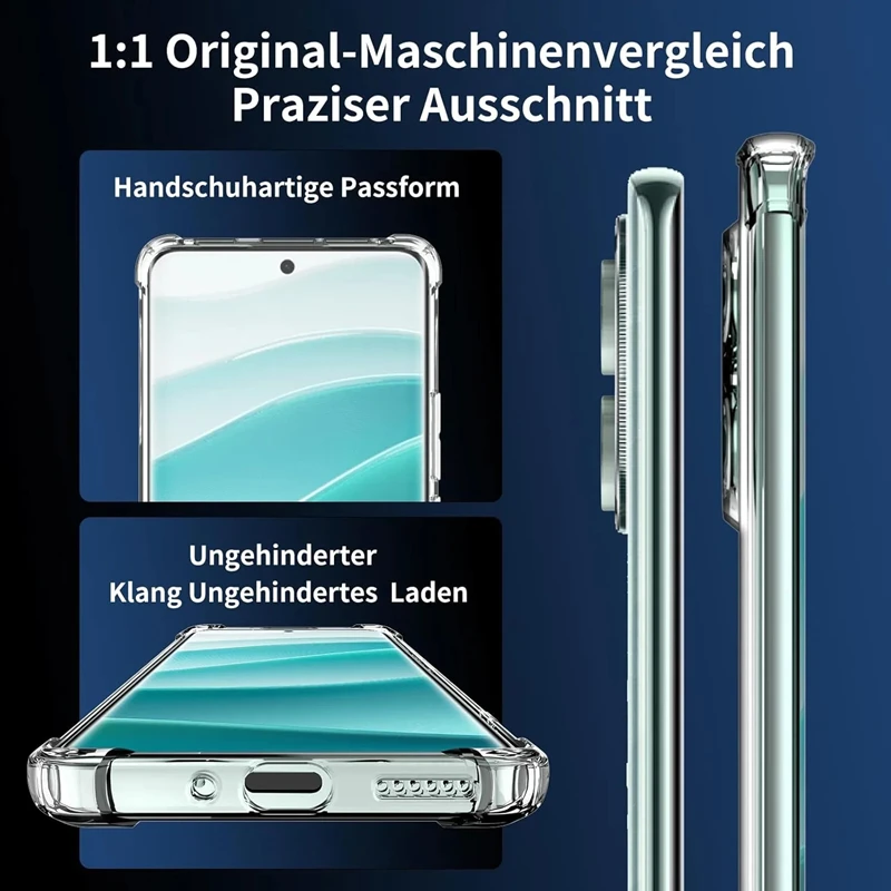 Funda de teléfono de lujo a prueba de golpes para Xiaomi Redmi Note 14 13 12 Pro Plus, funda trasera de TPU suave de silicona transparente - imagen 5