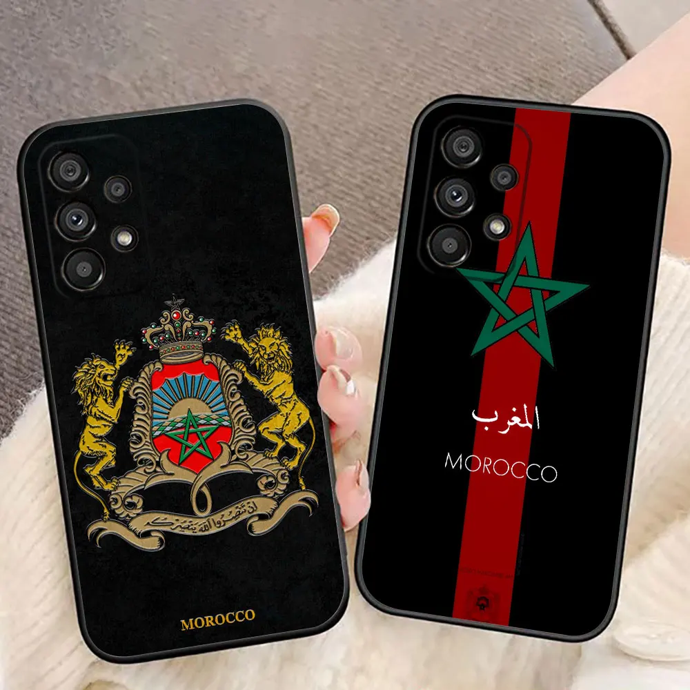 Funda de teléfono con pasaporte y bandera de Marruecos para Samsung A14 A15 A16 A22 A23 A26 A32 A34 A35 A36 A42 A51 A52 A53 A54 A55 A56 A71 A73 - imagen 2