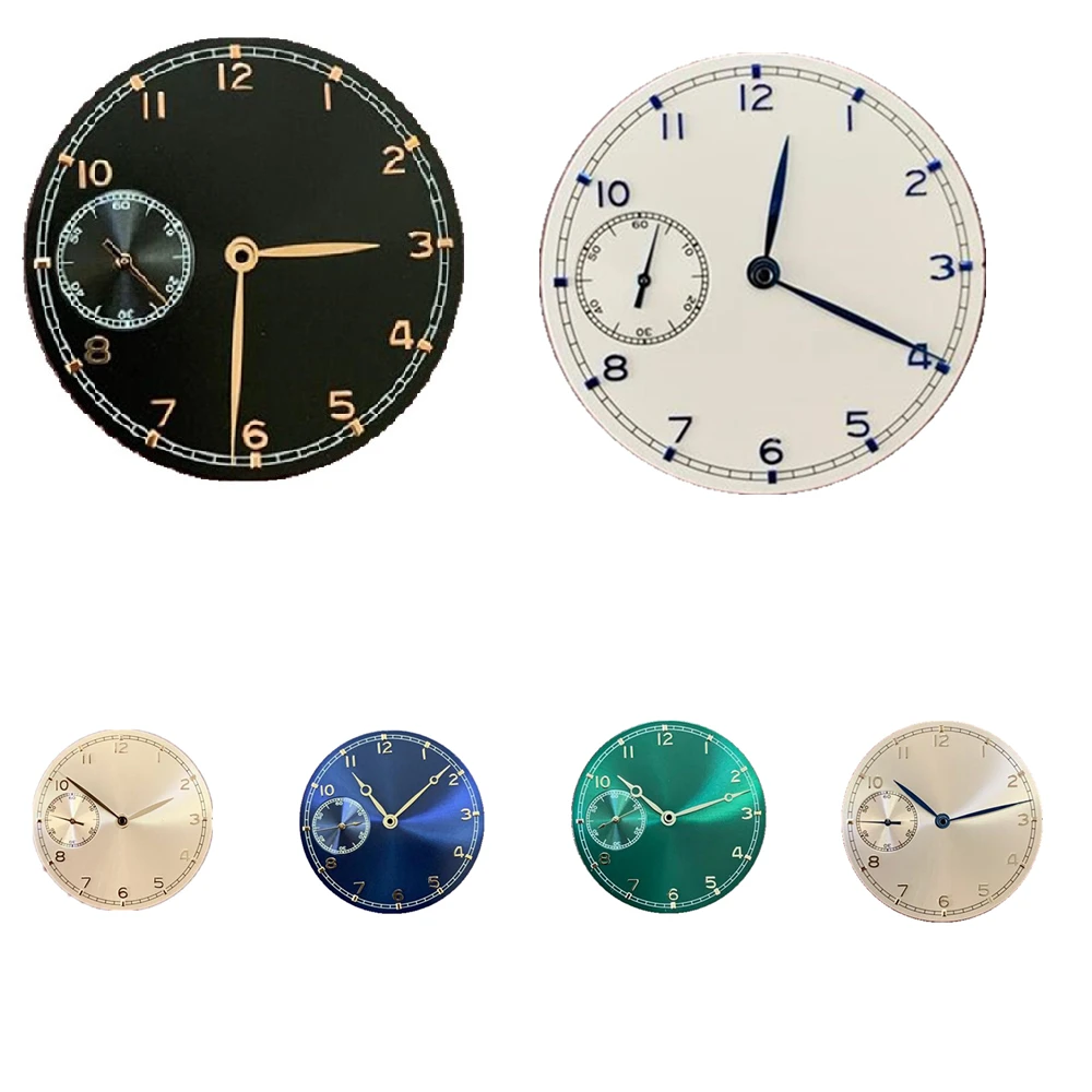 Esfera de reloj de 37mm con 1 Juego de manecillas de reloj, repuesto para ETA 6497 ST3600, accesorios de movimiento de reloj, piezas de reparación, 1 ud.