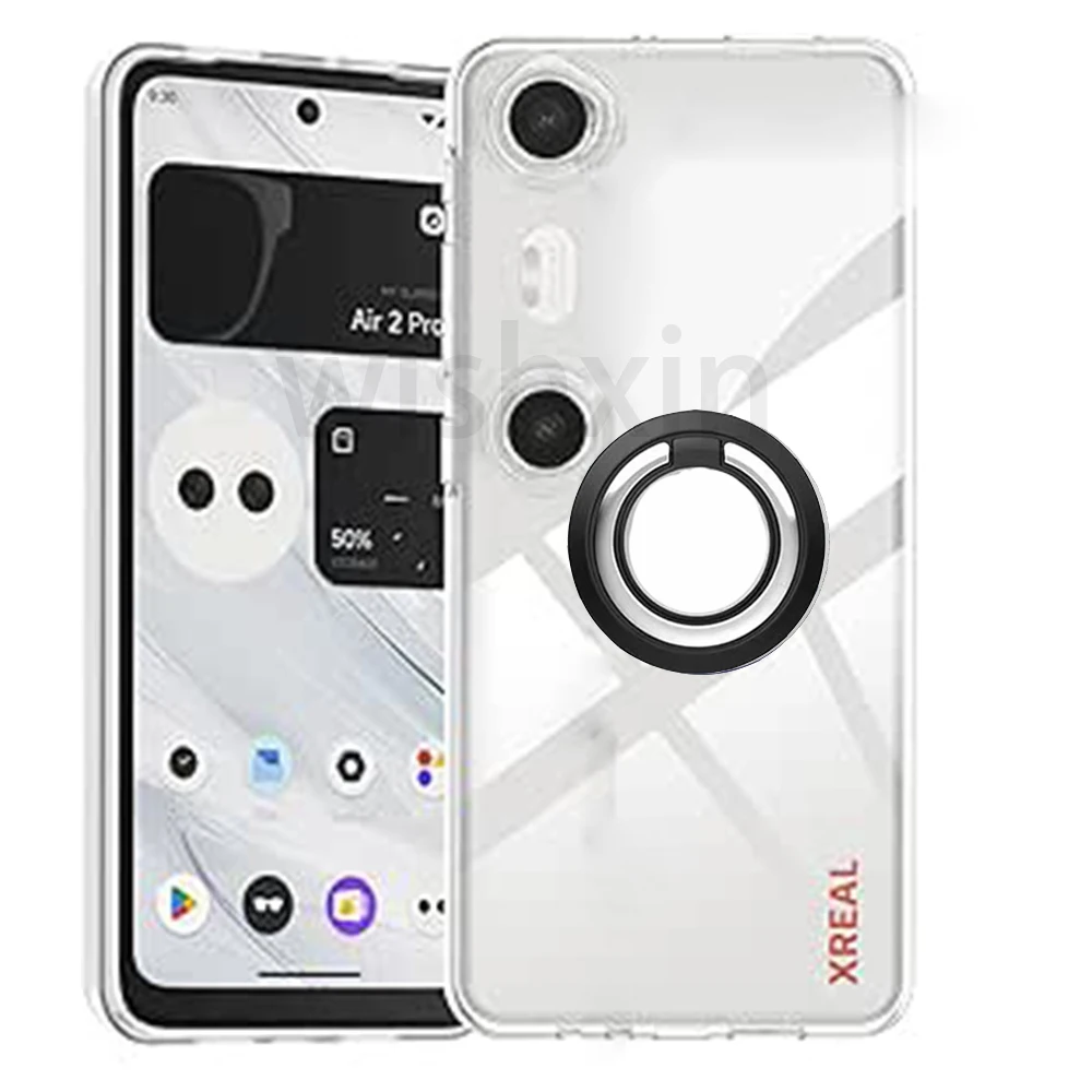 Soporte de anillo para XREAL Beam Pro, funda trasera transparente, ultrafina y suave