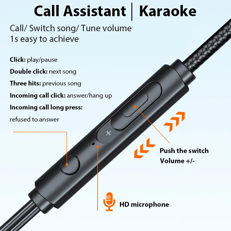 Nuevos auriculares de cuatro núcleos con sonido envolvente 9D, bajos tipo C y 3,5mm, intrauditivos con reducción de ruido, auriculares para juegos para Samsung - imagen 5