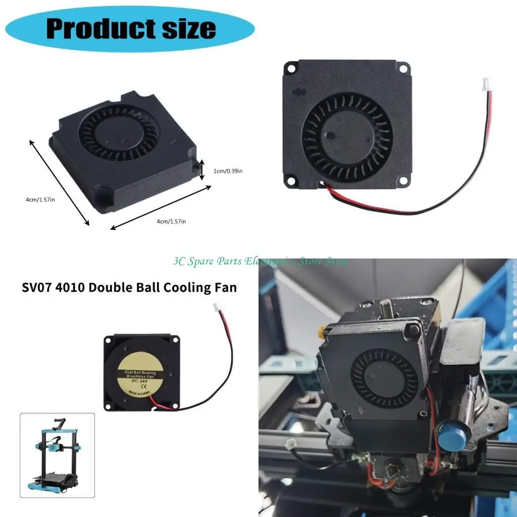 SZ 4010 40 mm 40x40x10 mm 24 V ventilador enfriamiento Case refrigeración doble rodamiento
