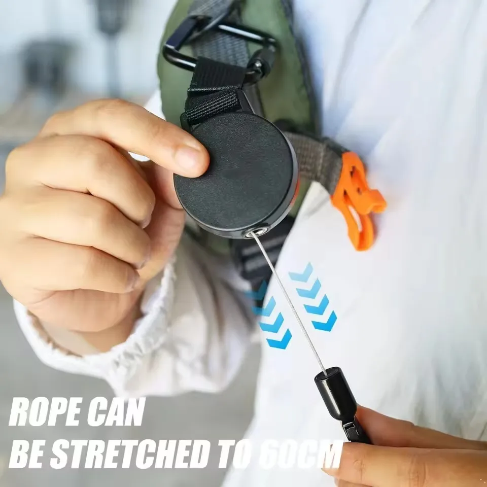 Correa antirrobo para teléfono, cordón retráctil para teléfono, correa para pestaña para teléfono móvil con mosquetón, arnés anticaída para senderismo al aire libre - imagen 3