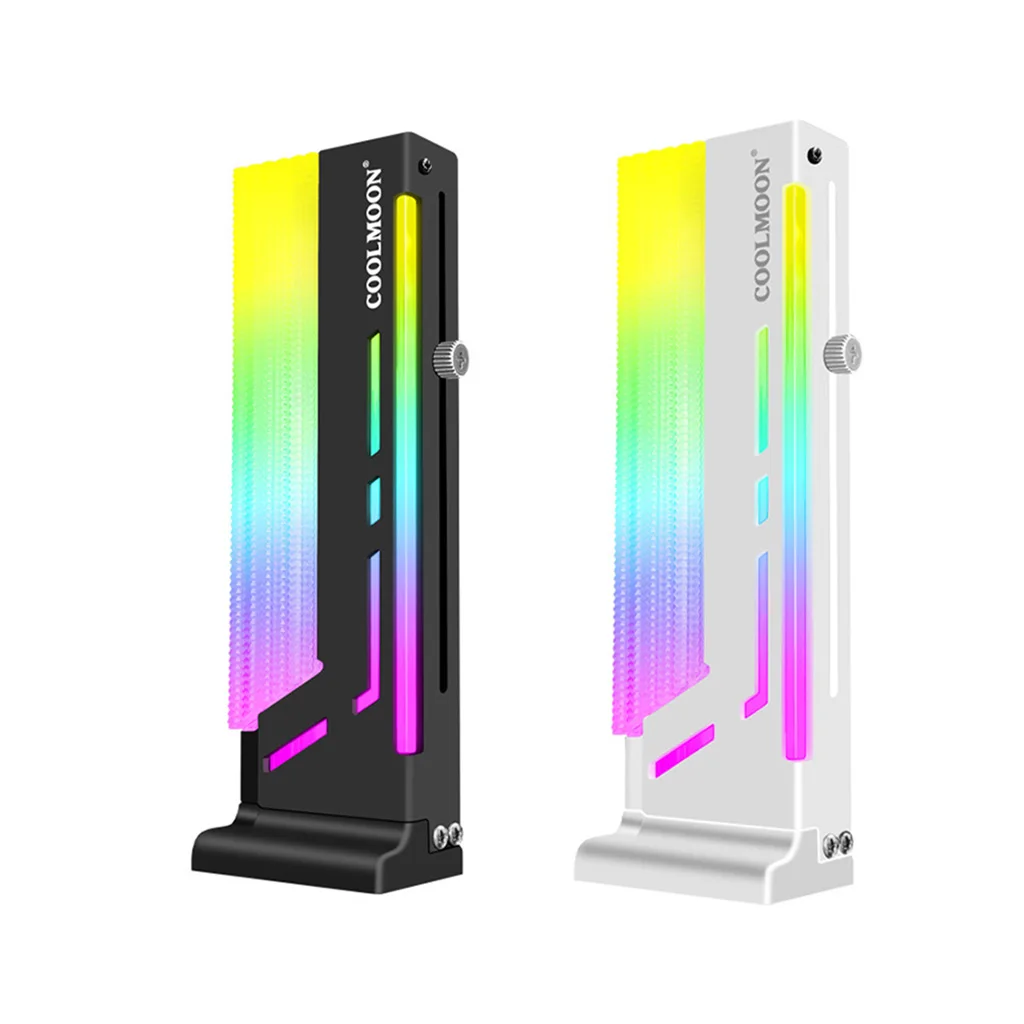 Soporte para GPU LED Coolmoon, 5V, 3 pines, ARGB LED, soporte para tarjeta gráfica Vertical, marco soporte RGB direccionable para w/B magnético, 1 ud.