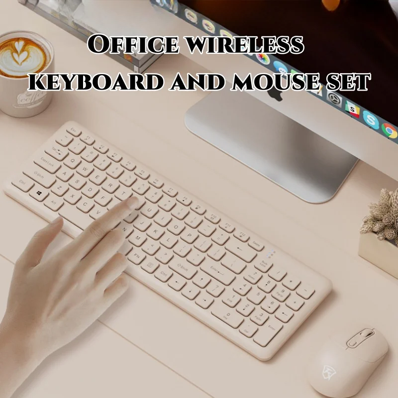 Nuevo juego de teclado y ratón inalámbrico de 2,4g, portátil, oficina, escritura silenciosa, ahorro de energía, accesorios de oficinas impermeables y a prueba de polvo
