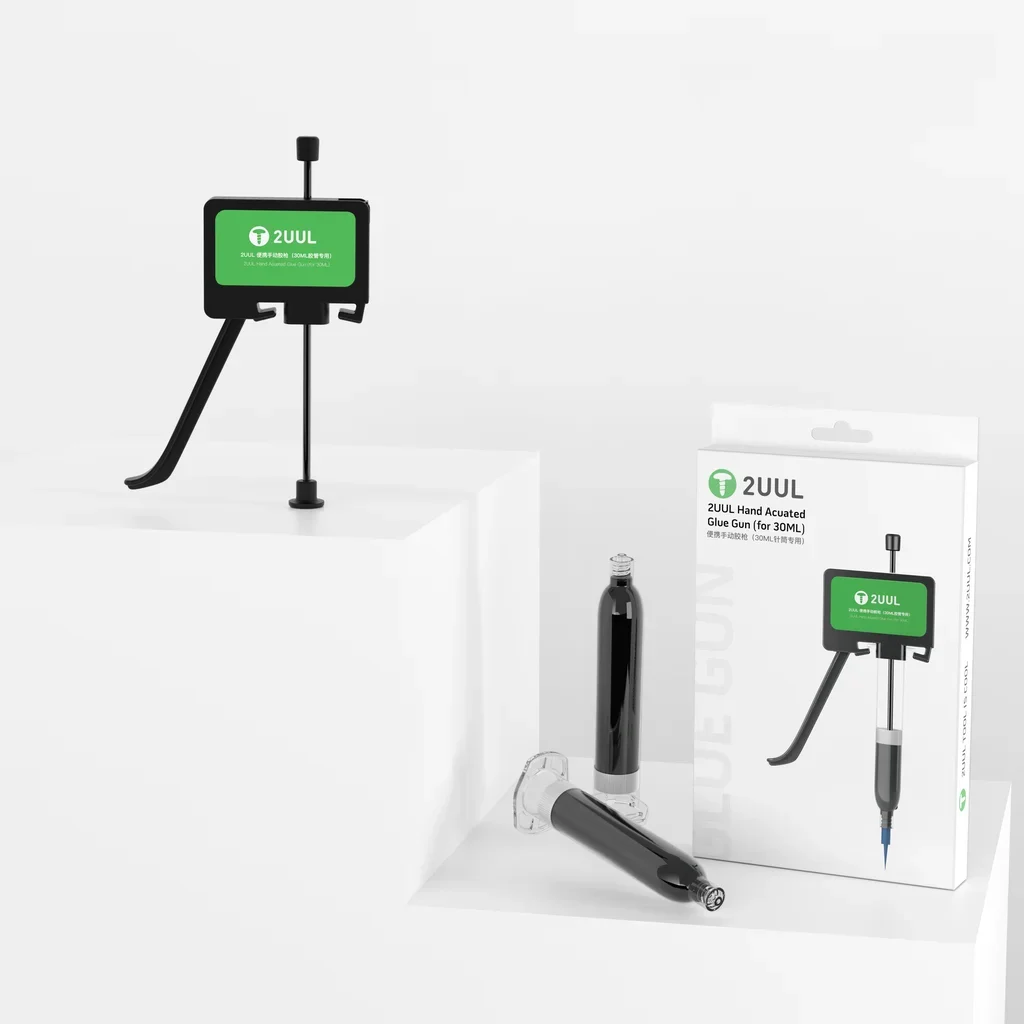 2UUL SC06 pistola de pegamento accionada a mano para tubo de 30ML, máquina de pegamento de vidrio trasero de aceite de soldadura, herramientas de reparación de pegamento automático - imagen 3