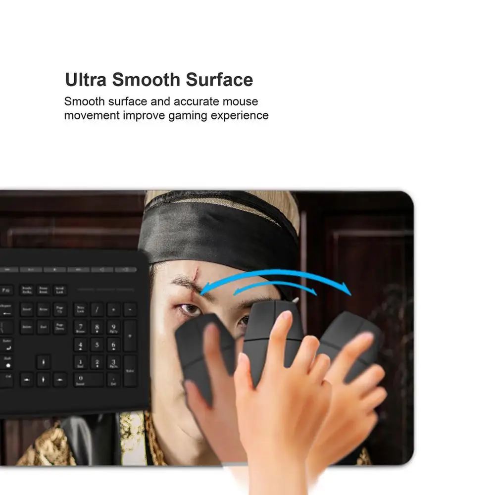 Agust D Suga King-Alfombrilla de ratón KAWAII XXL, accesorios para juegos, Alfombrilla de ratón L antideslizante, Alfombrilla de ratón de Anime, 90x30CM - imagen 4