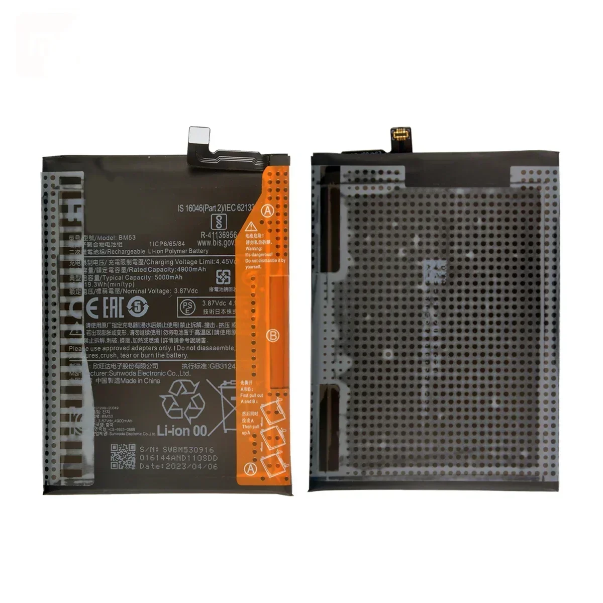 Nueva batería BM53 5000mAh para Xiaomi 10T/10T Pro/ Mi 10T 5G baterías de repuesto para teléfono + herramientas - imagen 4