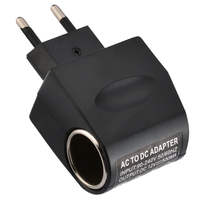 Adaptador de CA, enchufe convertidor de coche, cargador automático, enchufe UE EE. UU., 220V CA a 12V CC para dispositivos electrónicos de coche, adaptador de encendedor de cigarrillos - imagen 2