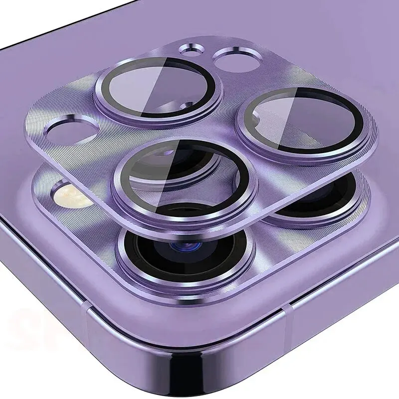 Protector de lente de cámara para iPhone 11 15 14 12 13 Pro Max, cubierta de cámara de Metal de titanio, pantalla de Metal y vidrio para iPhone 14 15 Pro MAX - imagen 3