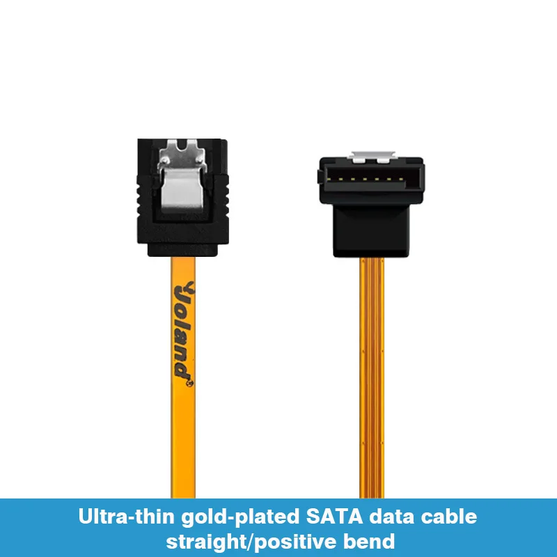 Cable de datos SATA 3,0 chapado en oro ultrafino, codo de doble cabezal de alta velocidad de 30cm, Cable Sata suave izquierdo y derecho de 7 pines para ordenadores - imagen 3