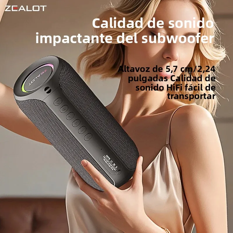 ZEALOT S32Max Altavoz inalámbrico portátil 20W con luz RGB Emparejamiento dual Batería de 3600mAh Bajos en auge - Dispositivo de audio inalámbrico - imagen 3