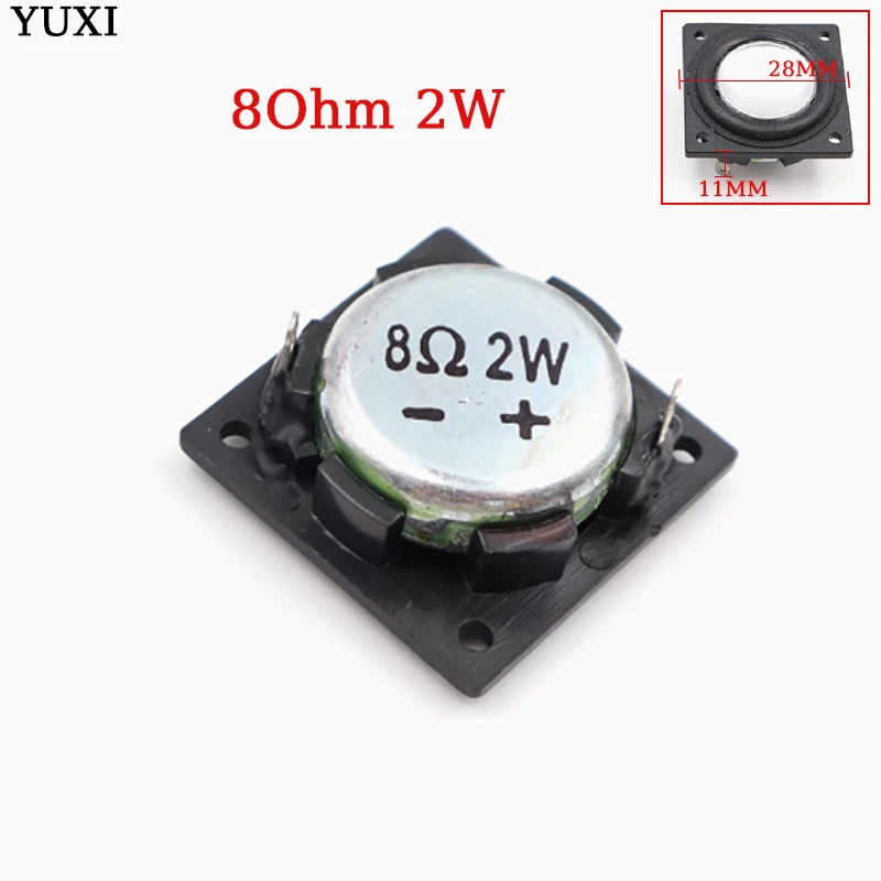 YUXI 1 Uds. Altavoz Woofer de 1 pulgada 28mm para 8ohm 8R 2W imán altavoz de rango completo reparación bajo Audio altavoz cuadrado