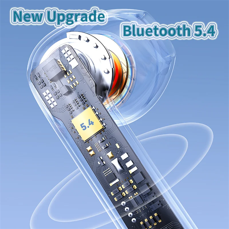 Auricular Bluetooth con pantalla de alimentación, batería de larga duración, Bluetooth 5,4, diseño ligero, efecto de sonido HiFi, escucha música, llamada telefónica - imagen 4