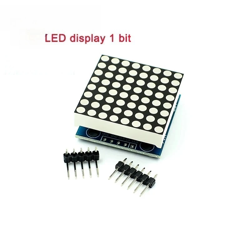 Pantalla LED 4 en 1 módulo de matriz de puntos MAX7219 8*8 cátodo común 5V con cables DuPont Cable rojo/verde para proyectos electrónicos de bricolaje - imagen 5