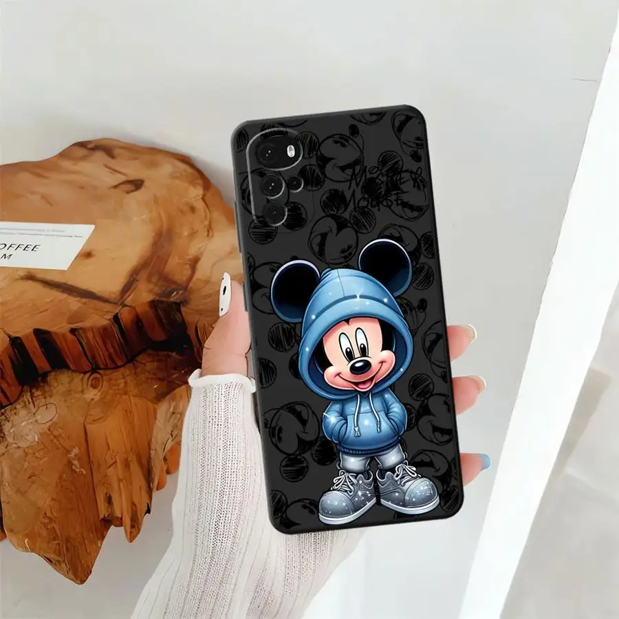 Funda de teléfono suave negra de Minnie de Disney para Motorola Mot G60 G53 G30 G52 G71 G32 Edge 20 Pro 30 Lite G60s G51 G73 G22 Edge40 - imagen 2