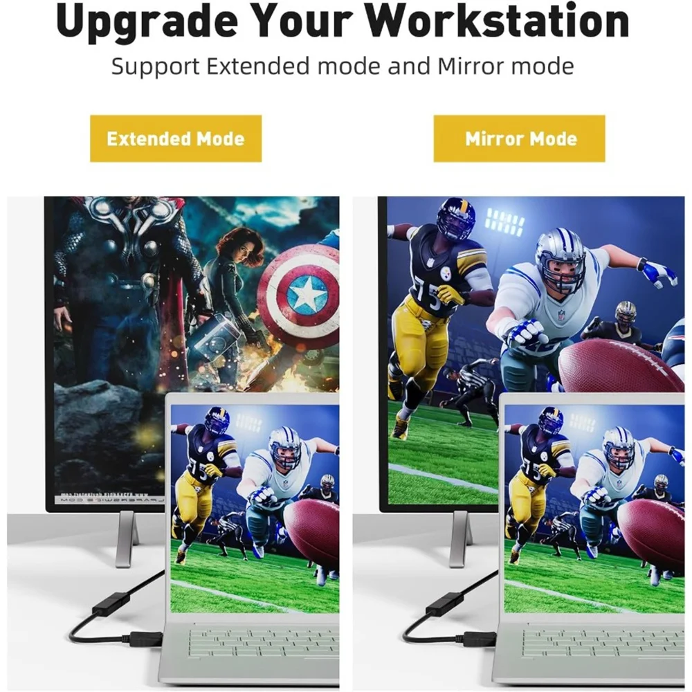 Adaptador de conector Compatible con hdmi 4K 1080P, puerto de visualización, adaptador de Cable de Audio y vídeo para ordenador portátil, tableta, Monitor, proyector de TV - imagen 4