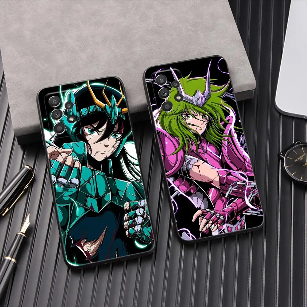 Funda de teléfono Saint Seiya Anime Galaxy A55 5G para Samsung A35 A34 A53 A54 A52 A51 A71 A73 A72 A42 A91 A31 A32 A33 fundas traseras