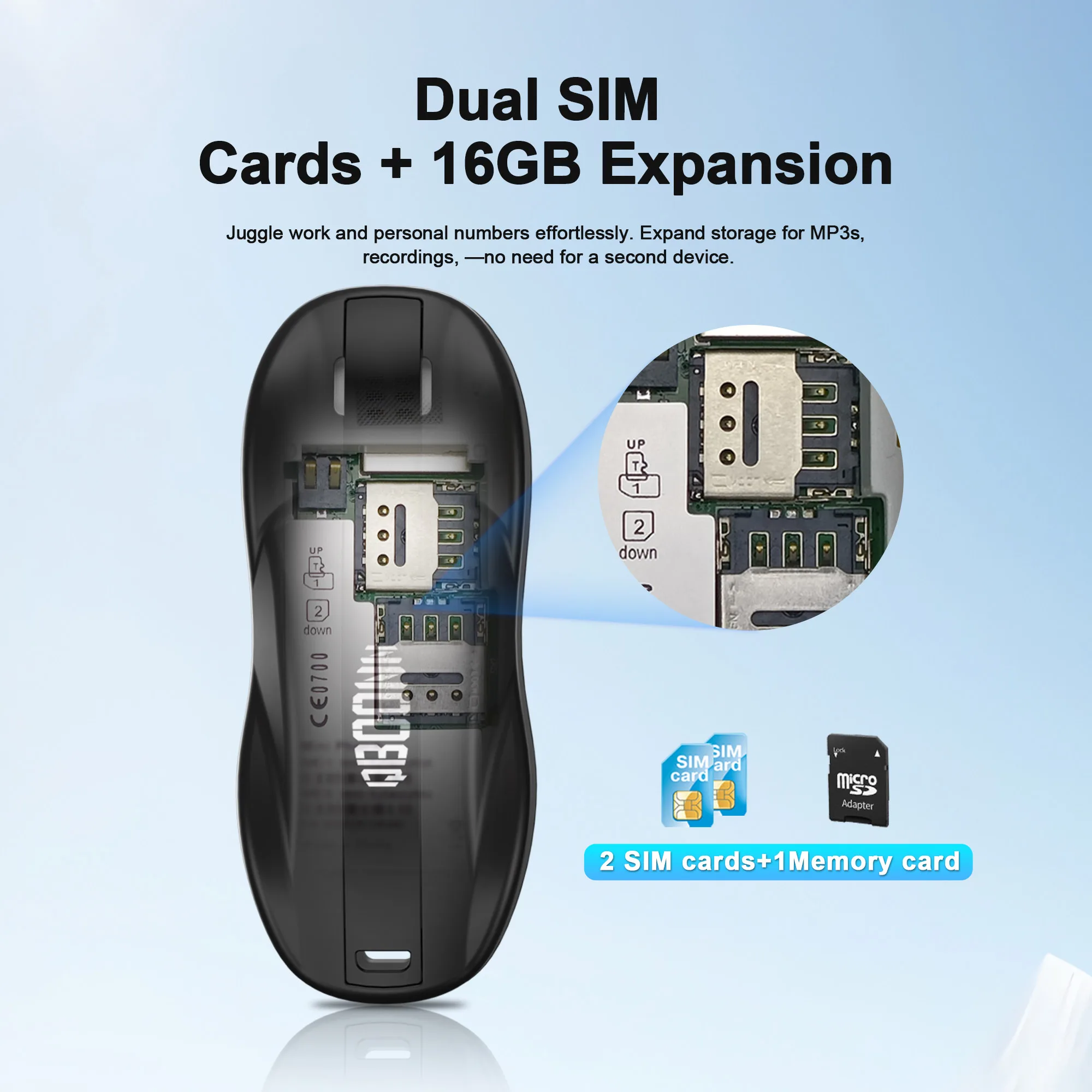 SERVO X18 estilo de coche Mini teléfono móvil voz mágica lista negra grabación de llamadas Bluetooth Dial 2G teléfono móvil súper pequeño 2 SIM en espera - imagen 4