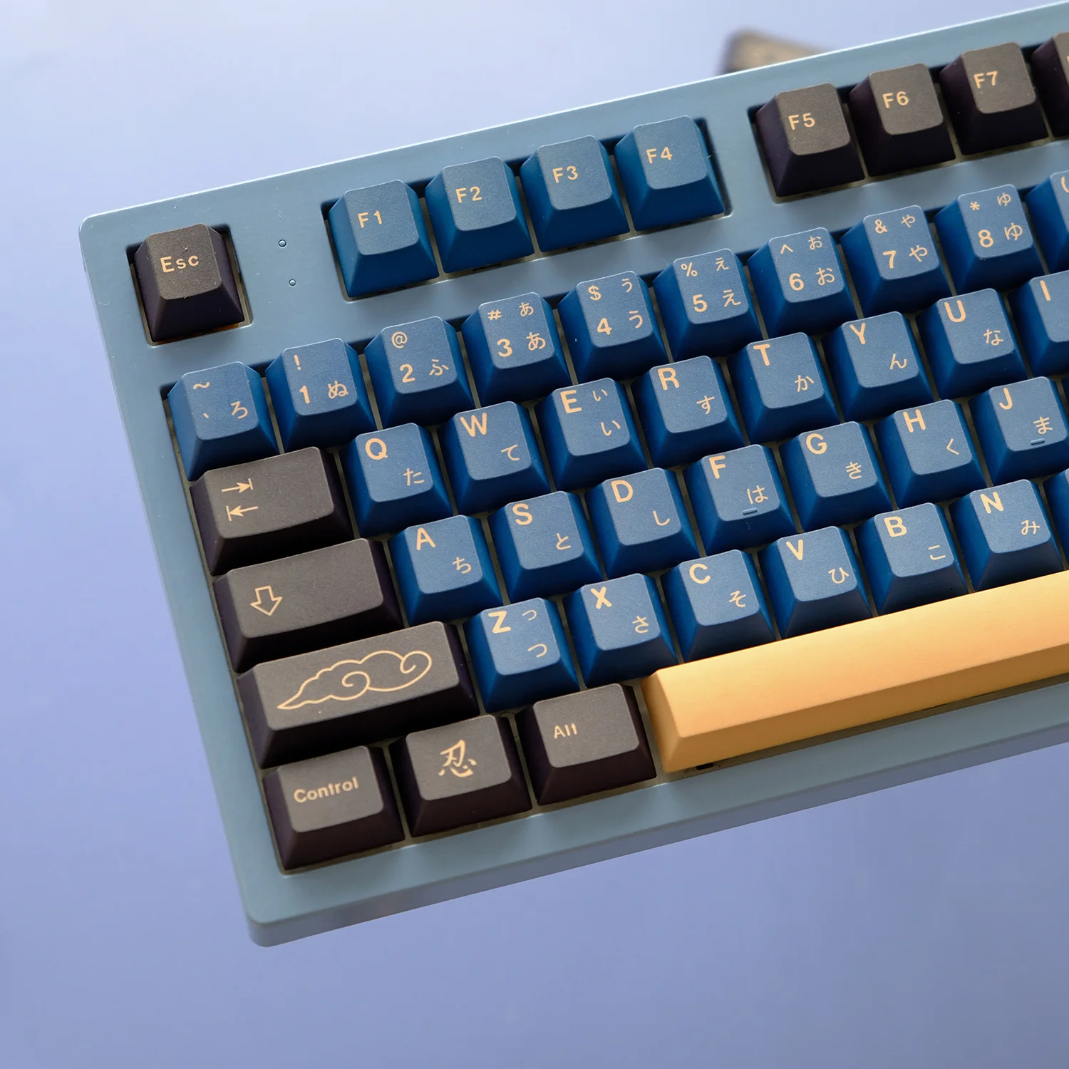 129 Keys/set GMK Blue Samurai Keycaps PBT Dye Subbed Key Caps Cherry Profile Keycap For Keychron Q2 65% 75% Anne GH60 GK64 Poker - imagen 4